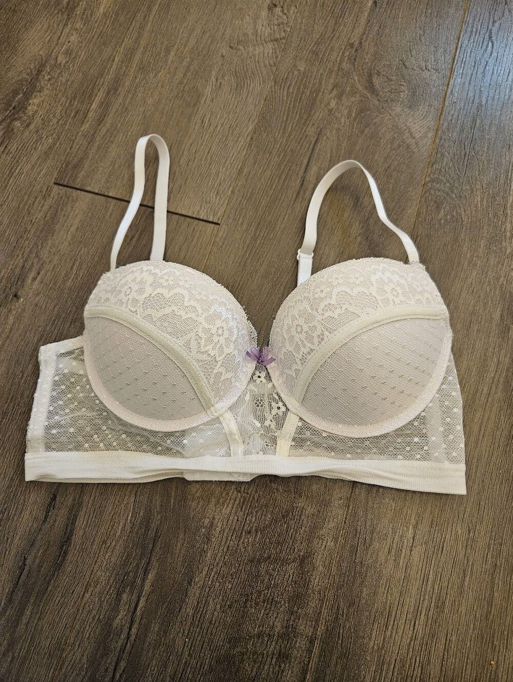 White Push Up Bra, 34 C